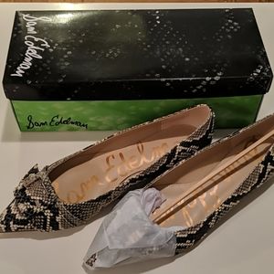 Sam Edelman Sonja snake print pointed toe flat 9.5